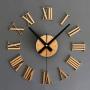 Generic DIY Luxury 3D Roman Numerals Wall Clock Large