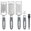 Generic 4Pcs Cheese Grater & Peeler,Lemon Zester, Stainless