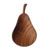 Generic Wood Sauce Plate Pear Plates Wooden Wasabi Sauces Dispenser Oil Container Dining Room Accessories (Pear)