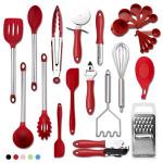 Generic 25Pcs Nylon&Silicone Non-stick Cooking Utensils Tools Set Heat Resistant Spoon Spatula Kitchen Dinnerware Gadgets Accessories
