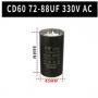 Generic Motor Capacitor AC330V CD60 36-43uF 216-259UF 130-156uF