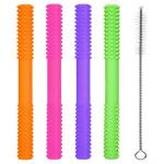 Generic Teething Tubes(4Pack-6.8Inch),Silicone Toys For Babies