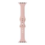 Generic Silicone Replacement Strap Watchband For Apple Watch Series 7 41mm / 6 & SE & 5 & 4 40mm / 3 & 2 & 1 38mm(Pink Sand)