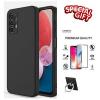 Samsung Galaxy A13 4G Slim Fit Silicone Classy Cover Case + Screen Protector + Phone Ring.