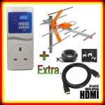 MK Fridge Guard -white+ Digital TV Aerial Antenna Coaxial Cable Jack Pin + Free Hdmi Cable