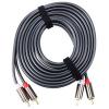 Generic Rexlis 2 Rca to 2 Rca Male to Male Hifi Audio Cable Ofc Av Speaker Wire for Tv Dvd Amplifier Subwoofer Soundbar 3M