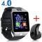 Generic BT Smartwatch Touchscreen SIMSD Camera-White+S350