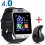 Generic BT Smartwatch Touchscreen SIMSD Camera-White+S350