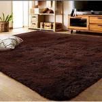 Generic Fluffy Carpets- Easy To Clean- Dark Chocolate