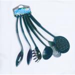 Generic 6 Piece Non-Stick Cooking Spoons Set - Black