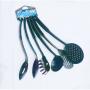 Generic 6 Piece Non-Stick Cooking Spoons Set - Black