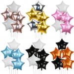 Generic 1Pc Star Shaped 18inch/10inch Helium Aluminium Foil Balloon
