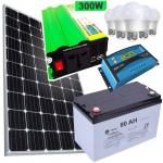 Sunnypex Solar Fullkit 100w Solar Panel + 80AH Battery + 300w Inverter + 10 Amp Charge Controller + 4 Bulbs.