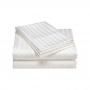 Generic White Stripped Bedsheets 4 Pcs. (cotton)