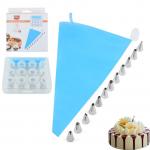 Generic 15pcs Cake Decorating Nozzle Ttips Plus Silicone Piping Bag