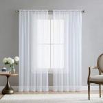Generic Ready Made Window Door Sheers 1PC Brown