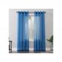Generic Ready Made Window Door Sheers 1PC Blue