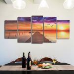 Generic 5pcs/set Canvas Painting - Lakeside