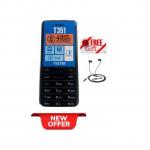 Tecno T351 Dual Sim, (1900mAh) Camera - Torch - FM Radio - Black + Earphones