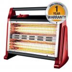 Mika MH103 - Quartz Heater, 800-1600W - Red & Black