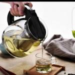 Generic High Temperature Resistant Glass Infusion Tea Pot  Strainer