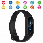 Generic Fitness Tracker Smart watch Band M2s with Blood-Pressure Monitor Heart-Rate Monitor Pedometer Distance Calories SMS Calling Reminder, IP67 Waterproof Smart Wristband Bracelet Suitable Watches For Android & iOS Phone (Black)  XD-SS