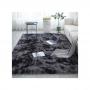 Generic Fluffy Carpet - Black/grey Patched,High Quality