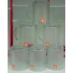 Generic Glass Coffee Tea Mug - Set Of 6 - Large Capacity