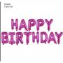Generic HAPPY BIRTHDAY Foil Balloon Set - Hot Pink