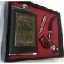 Generic Leather Cover Hip Alcohol Whisky Jack Daniels Flask Gift Set