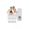 Generic Automatic Toothpaste Dispenser & 5 Toothbrush Holder Set Wall Mount Rack.