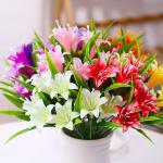 Generic Potted Plant Artificial Plastic Simulation Flowers Decor