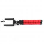 Generic Mini Tripod Mobile Phone Flexible Sponge Octopus Holder Stand Table Bracket red