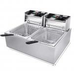 WNGREAT Commercial 2Chamber Electric ChipsChicken Deep Fryer Machine