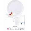 Luminarc Diwali White Dinner Set 16Pcs