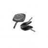 Dessini 36cm Black Double Sided Grill,Cook, Handy Frying Pan