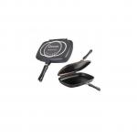 Dessini 36cm Black Double Sided Grill,Cook, Handy Frying Pan
