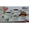 Generic 4Pcs Wave Insulated Casserole Serving Hotpots Dishes