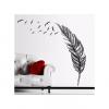 Generic Left Flying Feather Wall Stickers Home Decor Home Wallpaper - Black