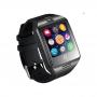 Fashion Bluetooth Smart Watch Q18 With Camera Facebook Whatsapp Sync SMS MP3 Smartwatch Support SIM TF Card For IOS Android Phone Black-black