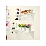 Generic PVC Board White Carve Display Wall Shelf Rack Storage Ledge Home Decoration