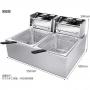 WNGREAT 6L+ 6L Commercial Double Deepfryer