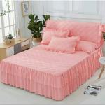 Generic 3PCS  Bed Skirts + 2 Pillowcase