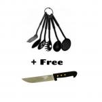Generic 6 Piece Non-Stick Cooking Spoons Set + Kitchen Knife