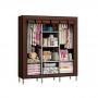 JIBAO Portable Wardrobe - 3 Columns - 130*170*45cm - Brown