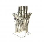 Generic 24 Pcs Plain Stainless Steel Cutlery Set