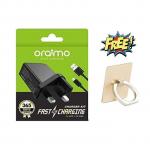 Oraimo Fast Android 2.0 Charger For All Smart Phones & Tablets-Black + PLUS GIFT