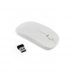 Generic Slim 2.4 GHz Optical Wireless Mouse + Receiver - white
