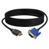 Generic 3 Meters Super Long Gold Plated Connectors HDMI Male to VGA HD-15 Male Adapter black