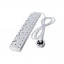 Jsb 6 way power extension cable - white- with 3Metre Cable
